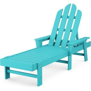 POLYWOOD ECC76SR Long Island Chaise, Sunset Red(Aruba)