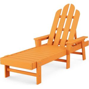 POLYWOOD ECC76SR Long Island Chaise, Sunset Red(Tangerine)