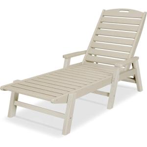 POLYWOOD NCC2280GY Nautical Arms Chaise, Slate Grey(Sand)