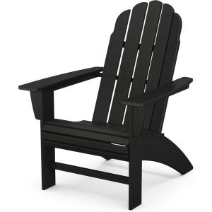 POLYWOOD® Vineyard Curveback Adirondack Chair in Mahogany(Black)