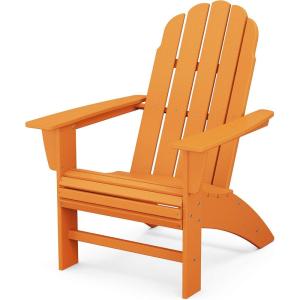 POLYWOOD® Vineyard Curveback Adirondack Chair in Mahogany(Tangerine)