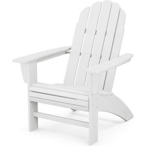 POLYWOOD® Vineyard Curveback Adirondack Chair in Mahogany(White)