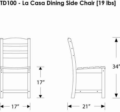 image:imageLa Casa Caf Dining Side Chair GreenWhite