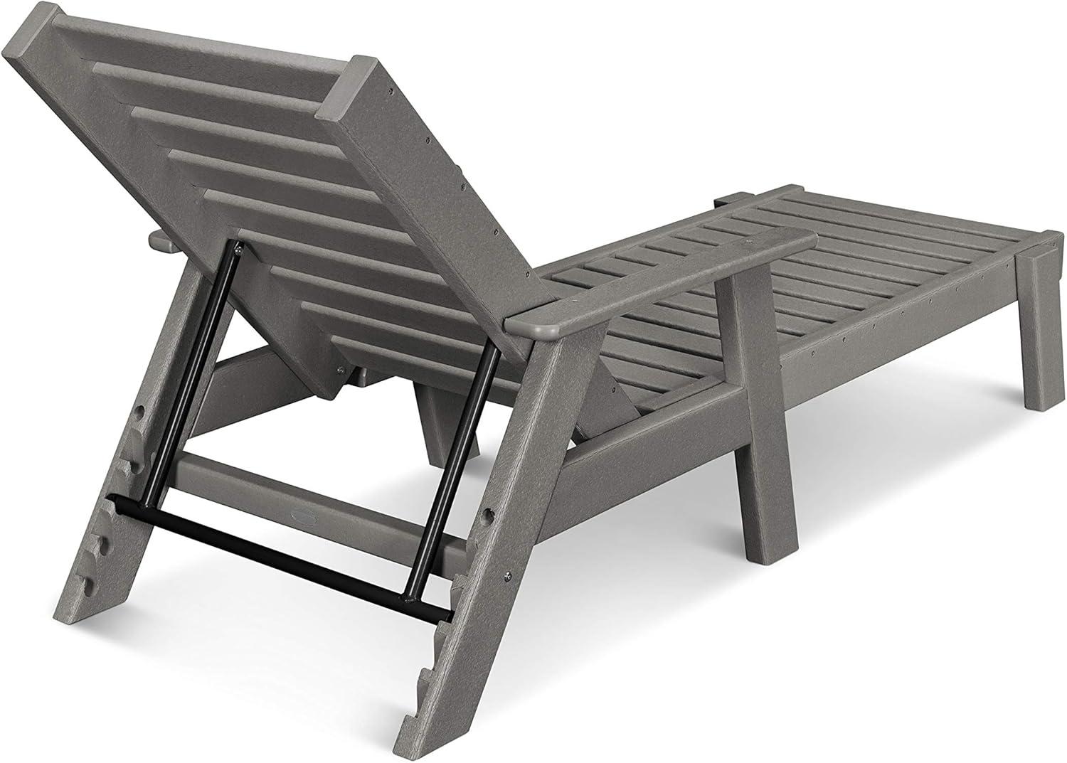 image:imagePOLYWOOD AC26781WH Captain Chaise with Arms WhiteWhite