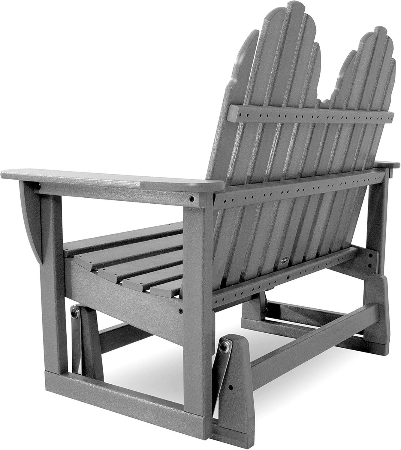 image:imagePOLYWOOD Classic Adirondack Glider Slate Grey
