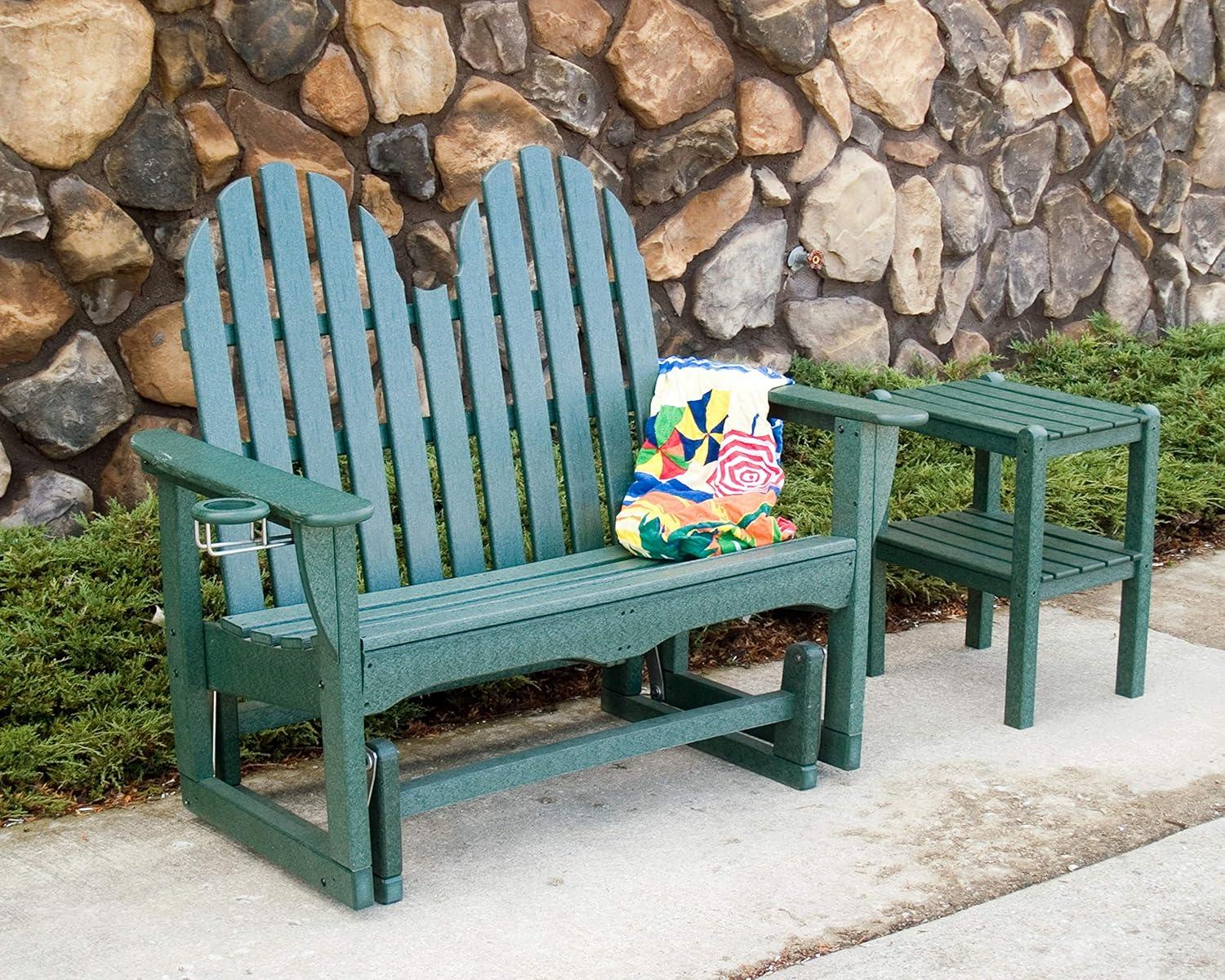 image:imagePOLYWOOD Classic Adirondack Glider Slate Grey