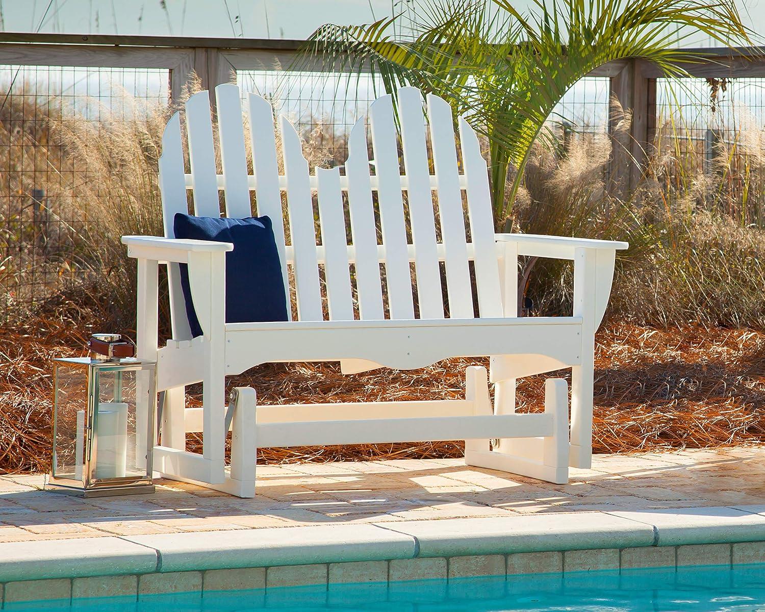 image:imagePOLYWOOD Classic Adirondack Glider Slate Grey