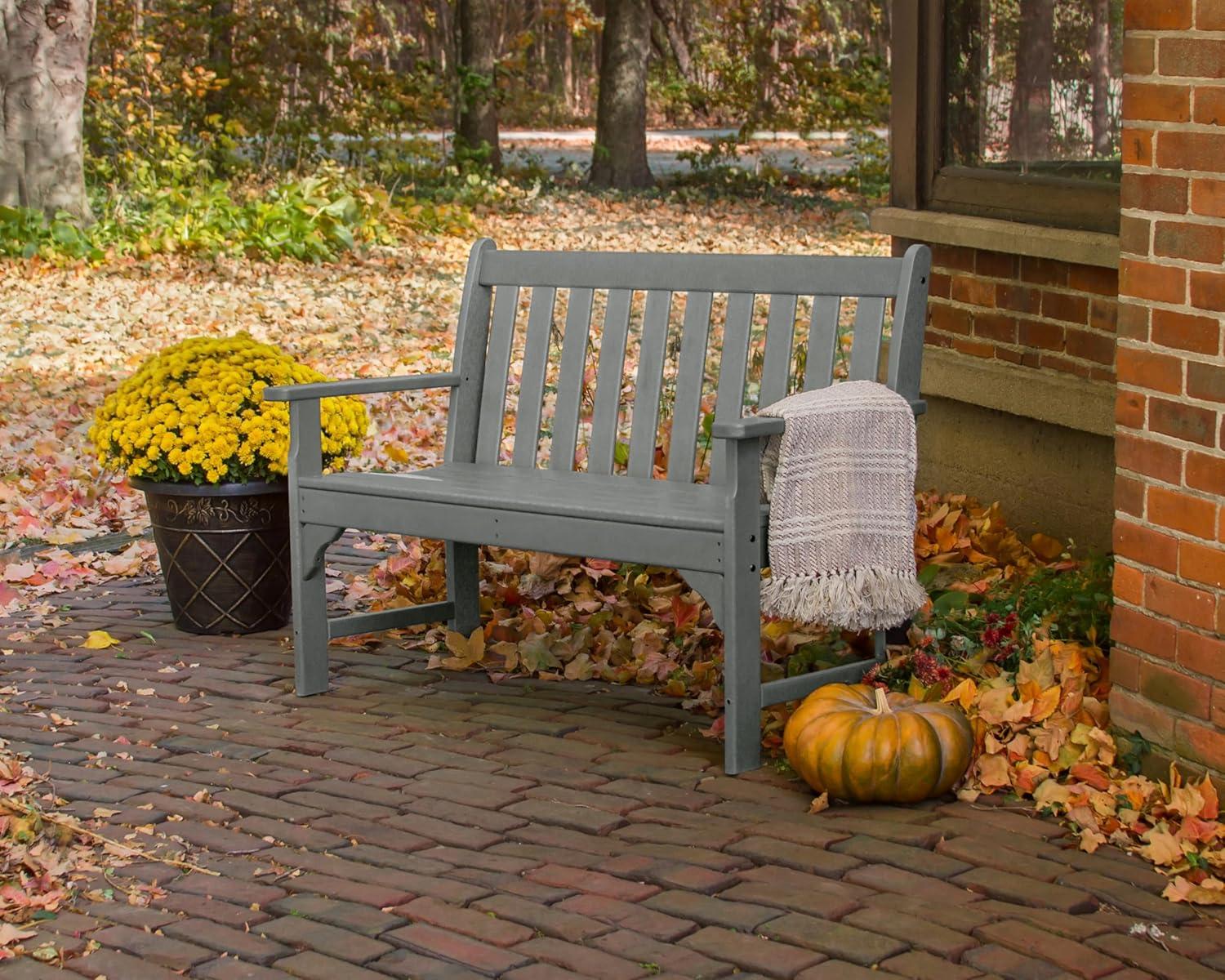 image:imagePOLYWOOD GNB48BL Vineyard 48 Bench BlackSlate Grey