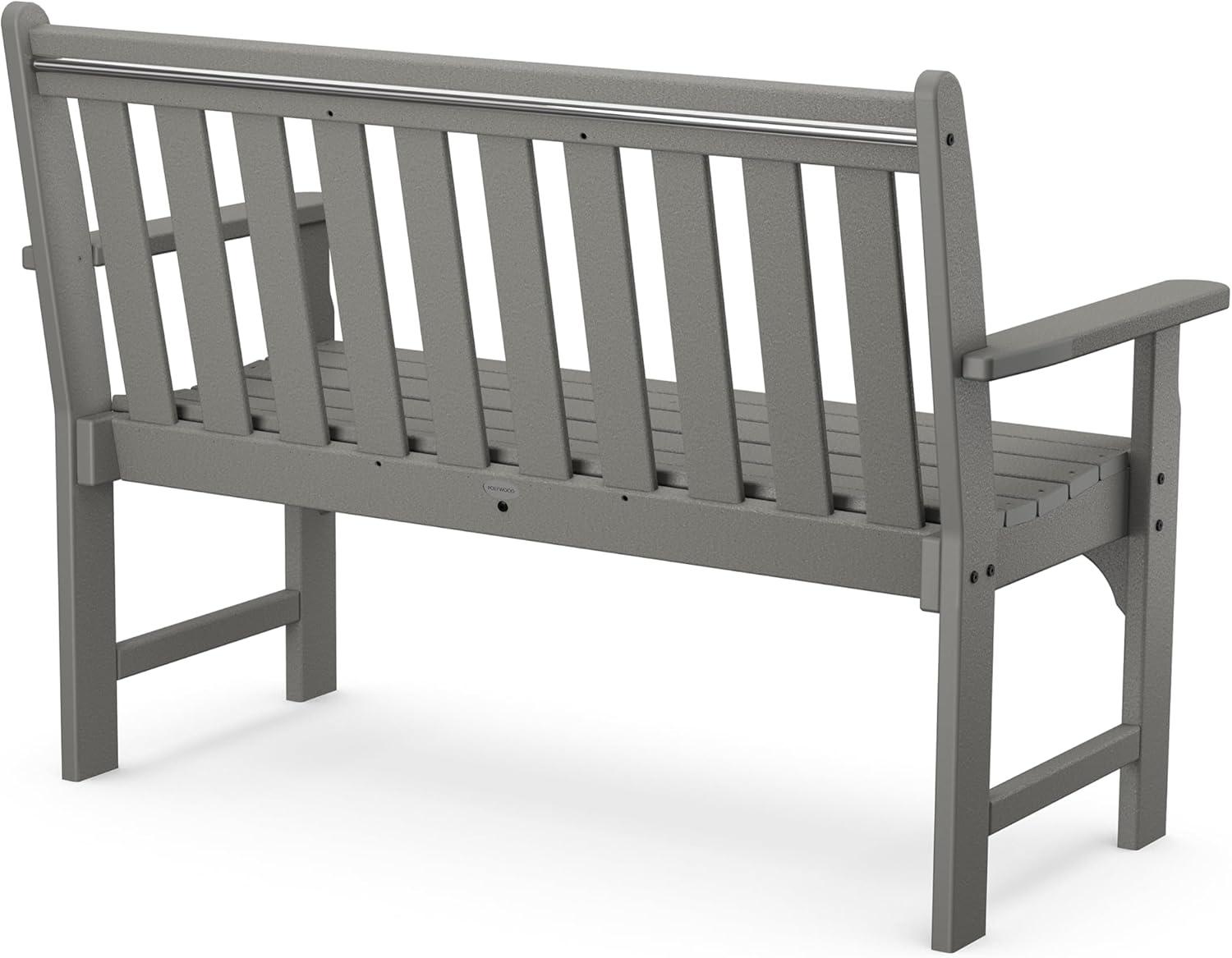 image:imagePOLYWOOD GNB48BL Vineyard 48 Bench BlackSlate Grey