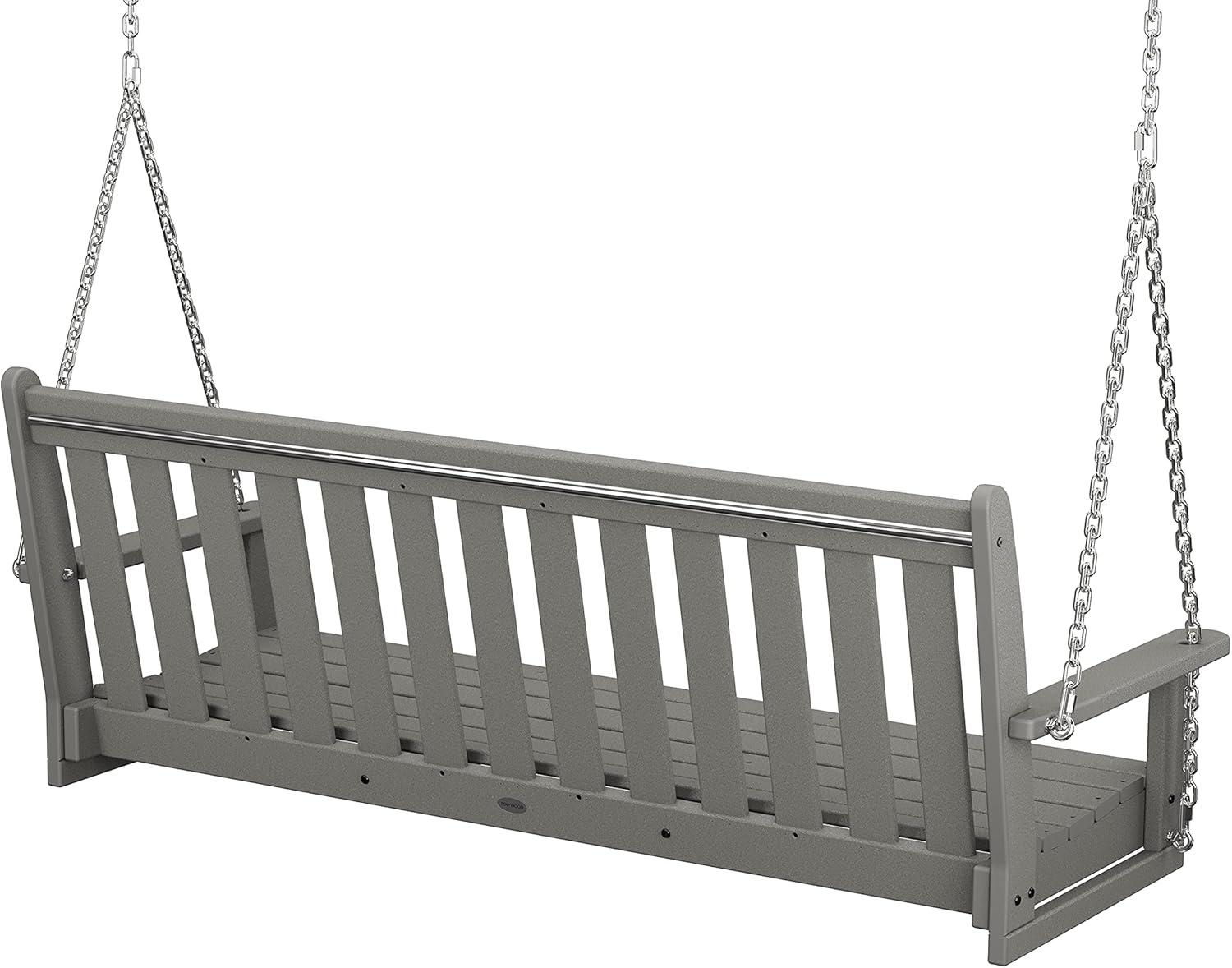 image:imagePOLYWOOD GNS60WH Vineyard 60 Swing WhiteSlate Grey
