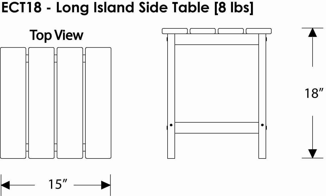 image:imagePOLYWOOD Long Island 18 Side Table WhiteSand