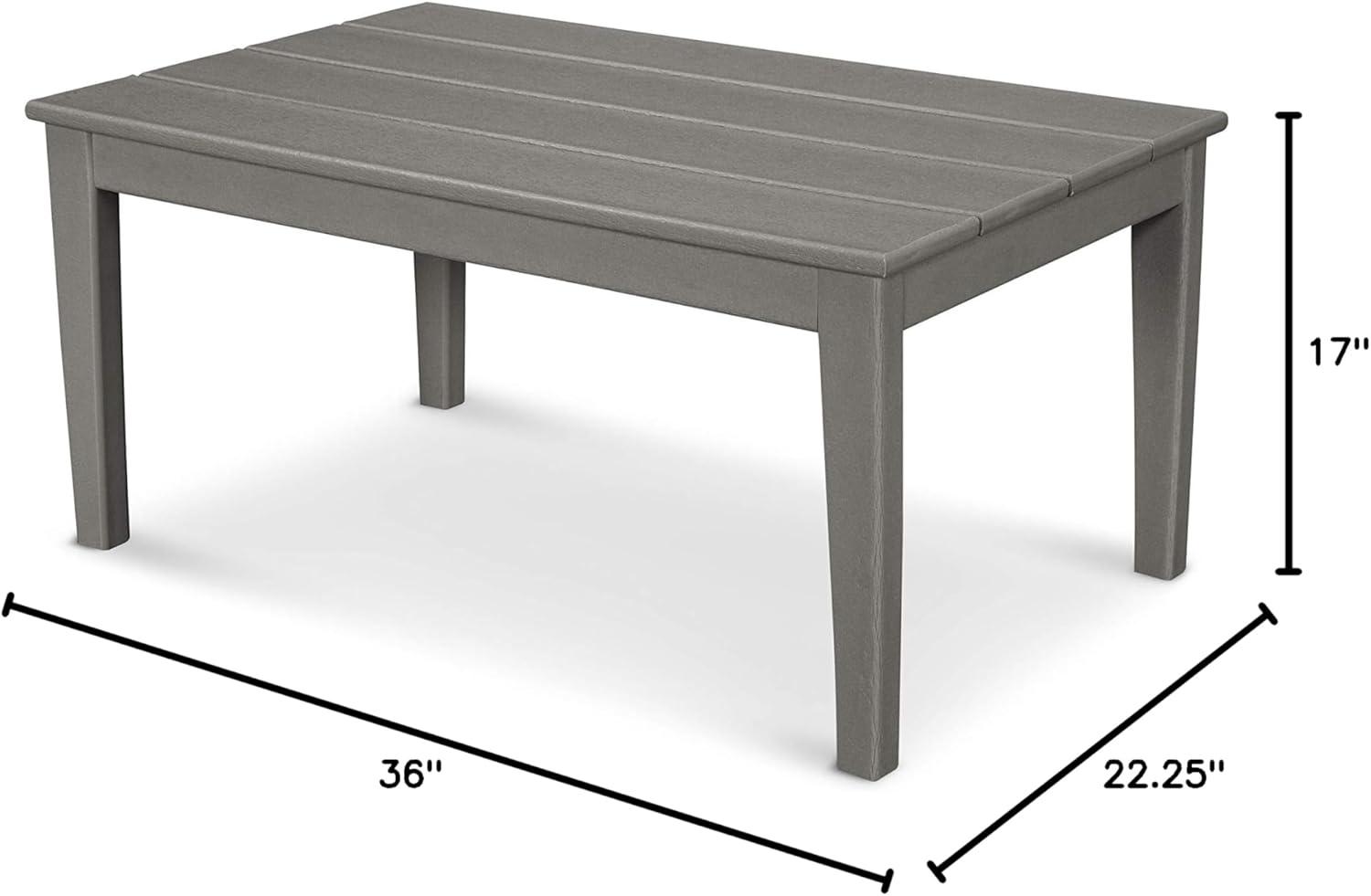 image:imagePOLYWOOD Newport 22 x 36 Coffee Table Slate GreySlate Grey