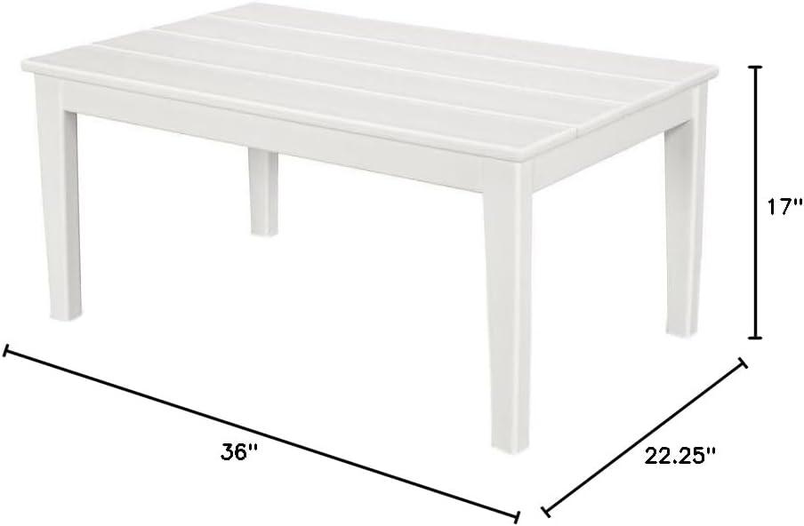 image:imagePOLYWOOD Newport 22 x 36 Coffee Table Slate GreyWhite