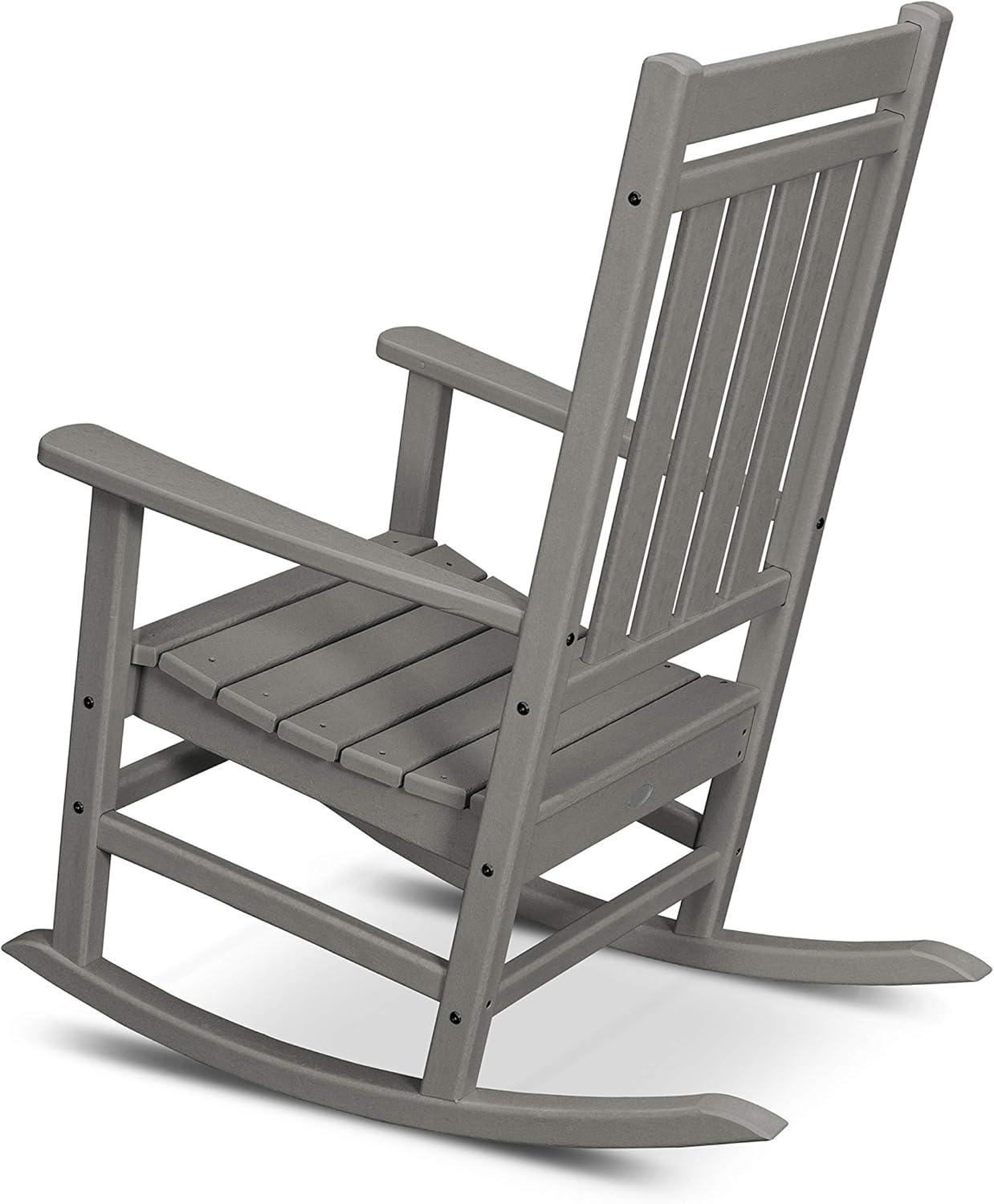 image:imagePOLYWOOD Plantation Porch Rocking Chair Slate Grey Heavy Duty HDPE Plastic Lumber Adult Size Outdoor Patio Deck Furniture Made in USAWhite