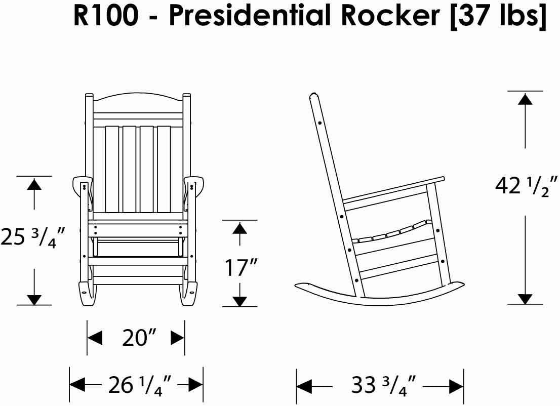 image:imagePOLYWOOD Presidential Rocking Chair in Slate GreySand