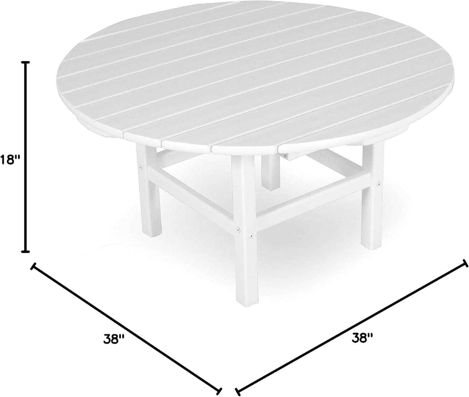 image:imagePOLYWOOD RCT38WH Round 38 Conversation Table White