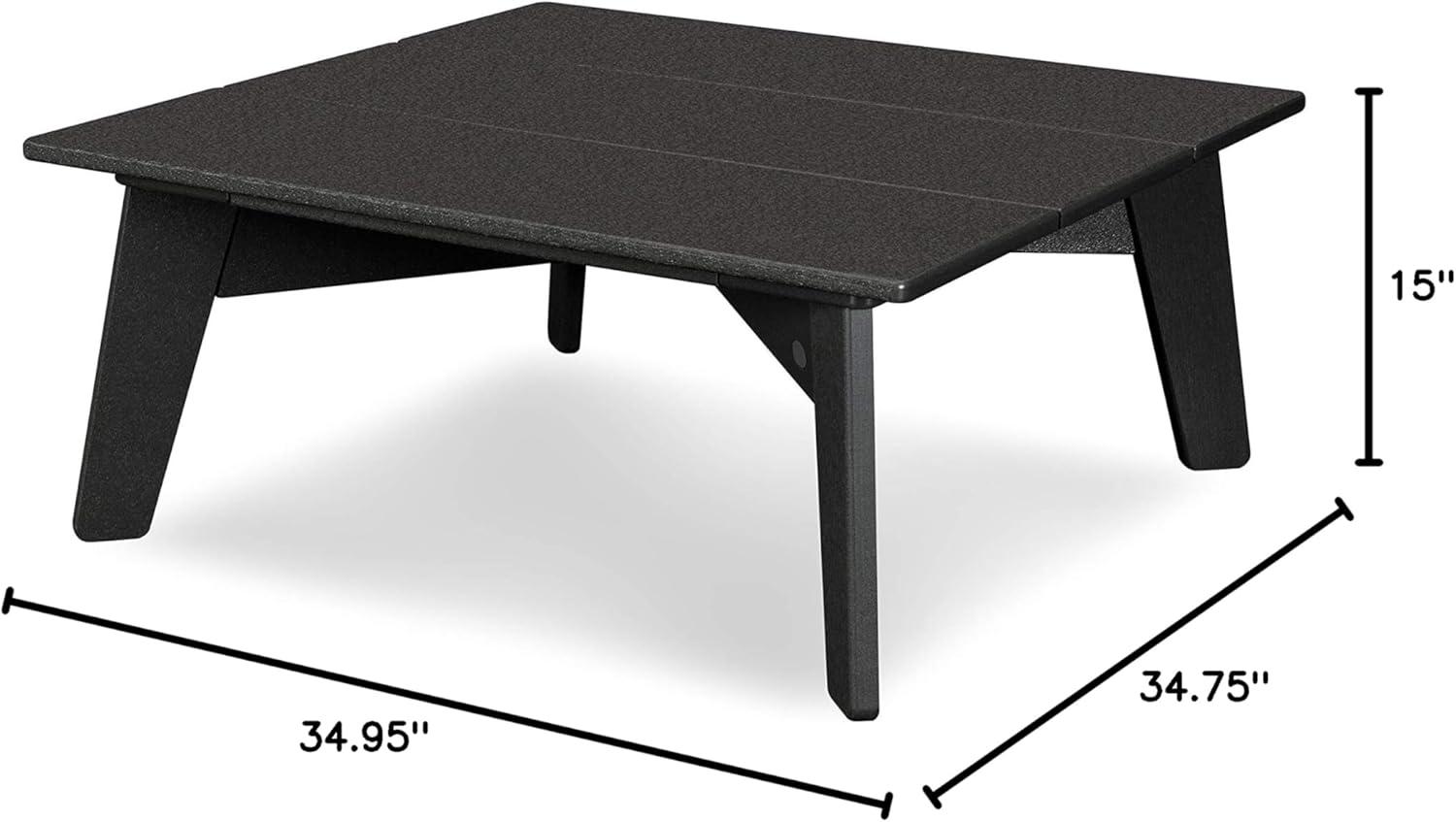 image:imagePOLYWOOD Riviera Modern Conversation Table in Slate GreyBlack