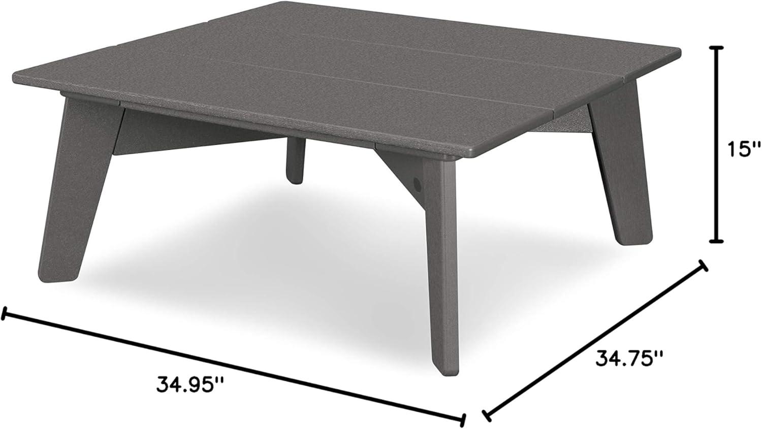 image:imagePOLYWOOD Riviera Modern Conversation Table in Slate GreySlate Grey