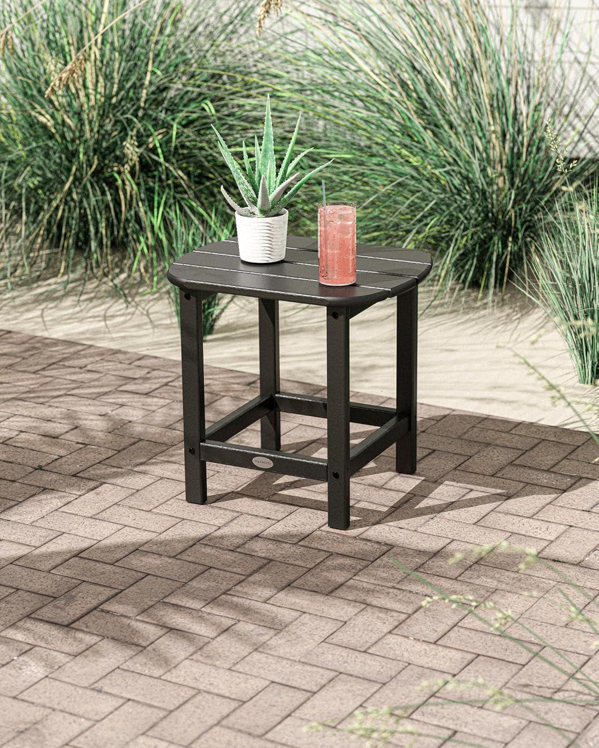 image:imagePOLYWOOD SBT18WH South Beach 18 Outdoor Side Table WhiteBlack