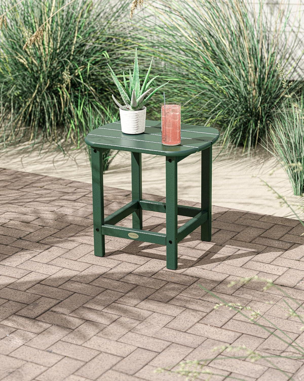image:imagePOLYWOOD SBT18WH South Beach 18 Outdoor Side Table WhiteGreen
