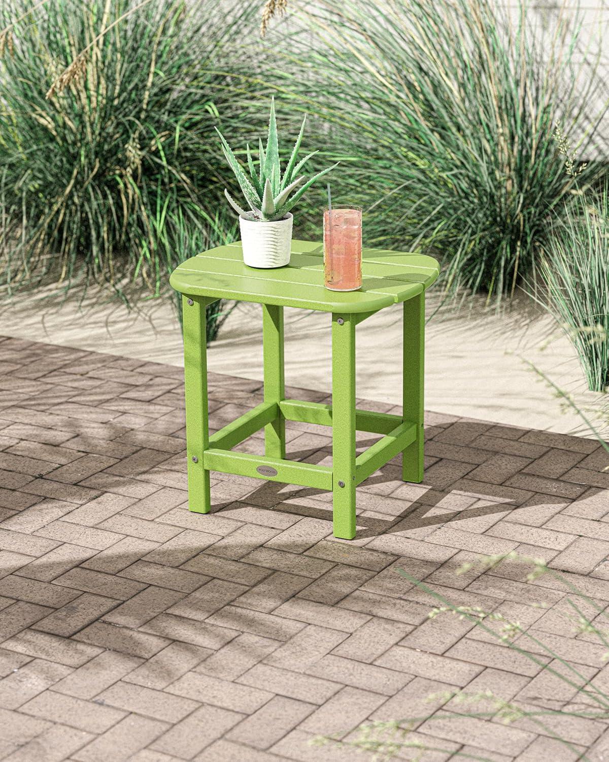 image:imagePOLYWOOD SBT18WH South Beach 18 Outdoor Side Table WhiteLime