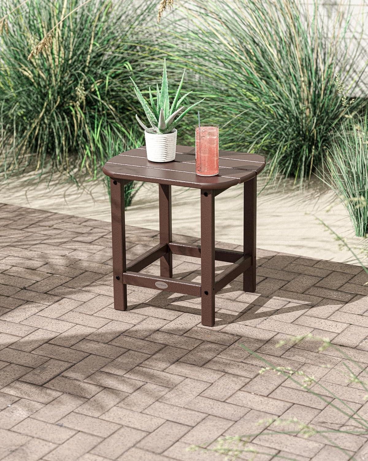 image:imagePOLYWOOD SBT18WH South Beach 18 Outdoor Side Table WhiteMahogany