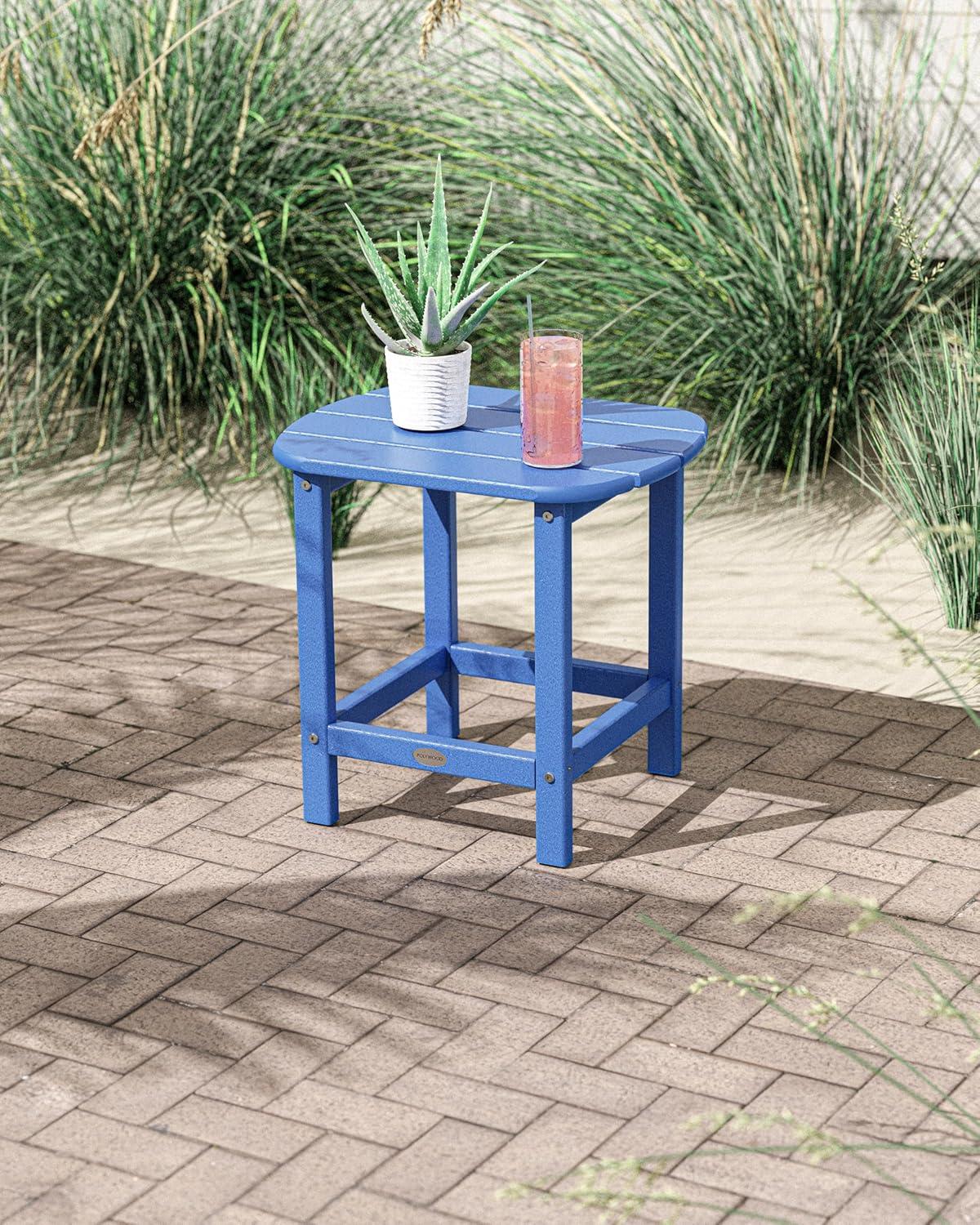 image:imagePOLYWOOD SBT18WH South Beach 18 Outdoor Side Table WhitePacific Blue