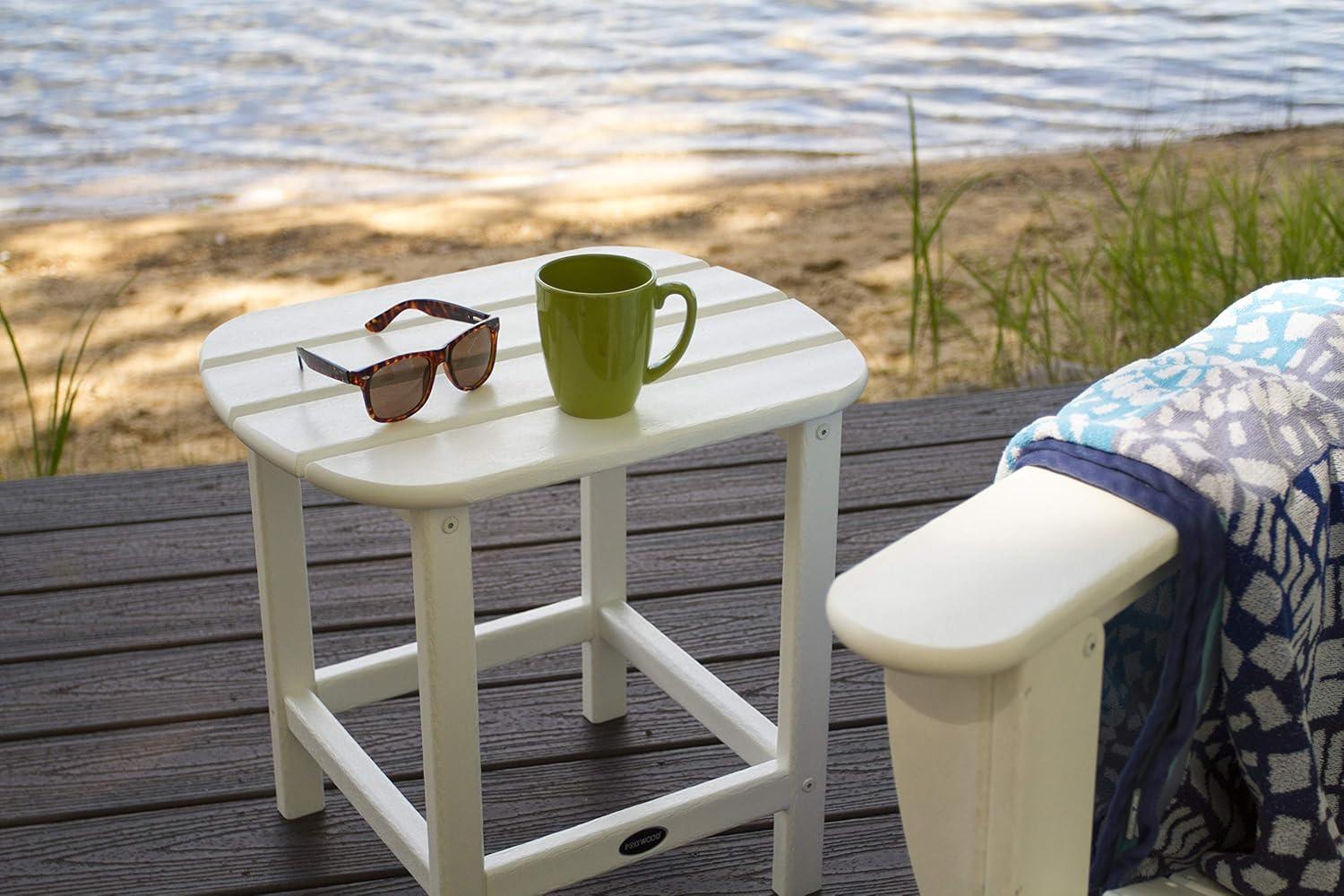 image:imagePOLYWOOD SBT18WH South Beach 18 Outdoor Side Table WhiteSlate Grey
