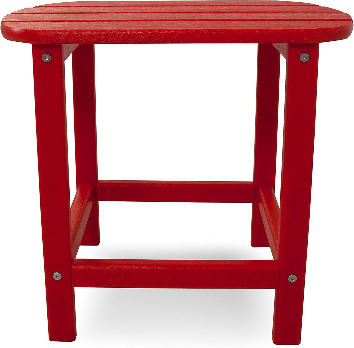 image:imagePOLYWOOD SBT18WH South Beach 18 Outdoor Side Table WhiteSunset Red