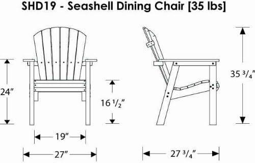 image:imagePOLYWOOD SHD19WH Seashell Casual Chair WhiteGreen