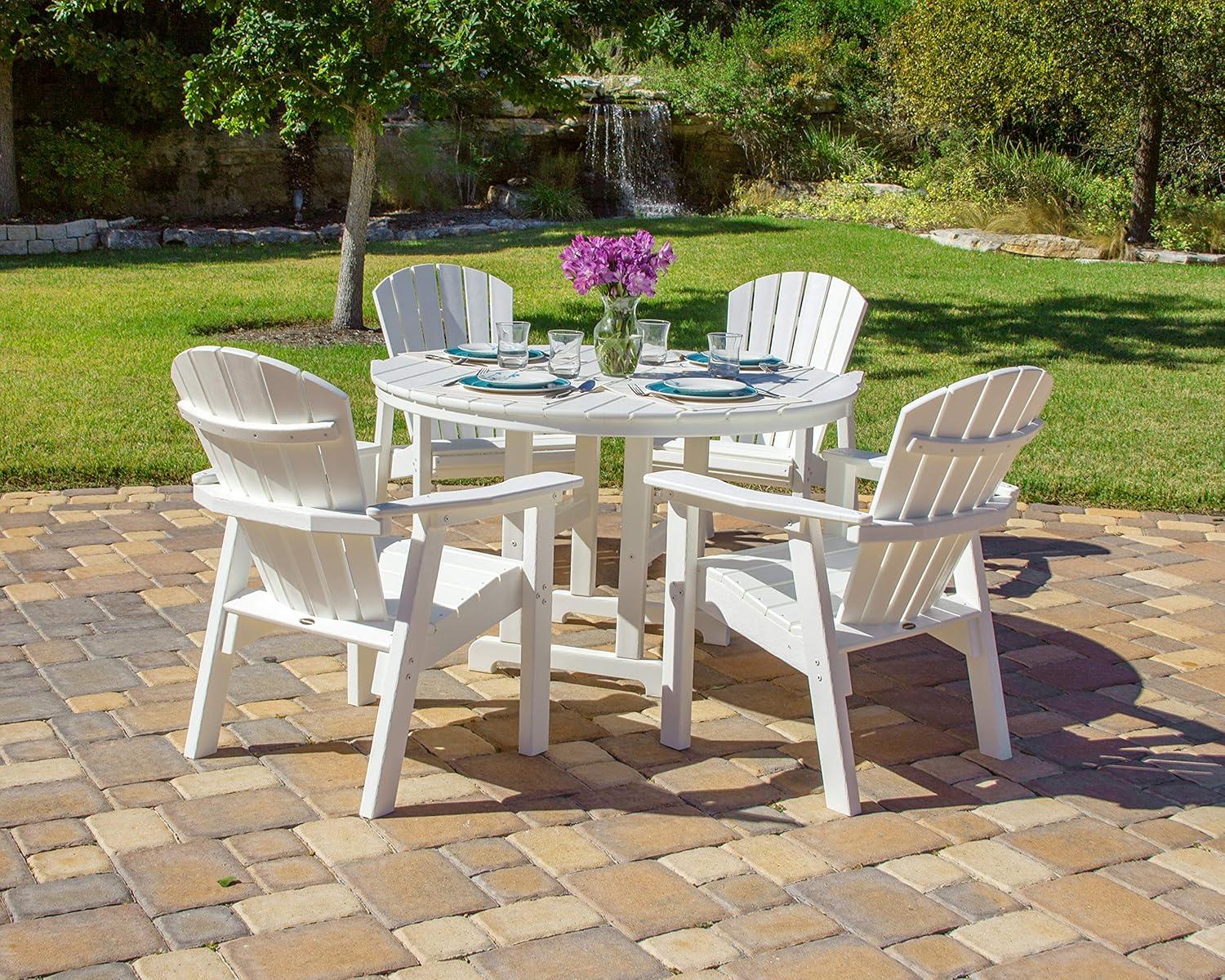 image:imagePOLYWOOD SHD19WH Seashell Casual Chair WhiteMahogany