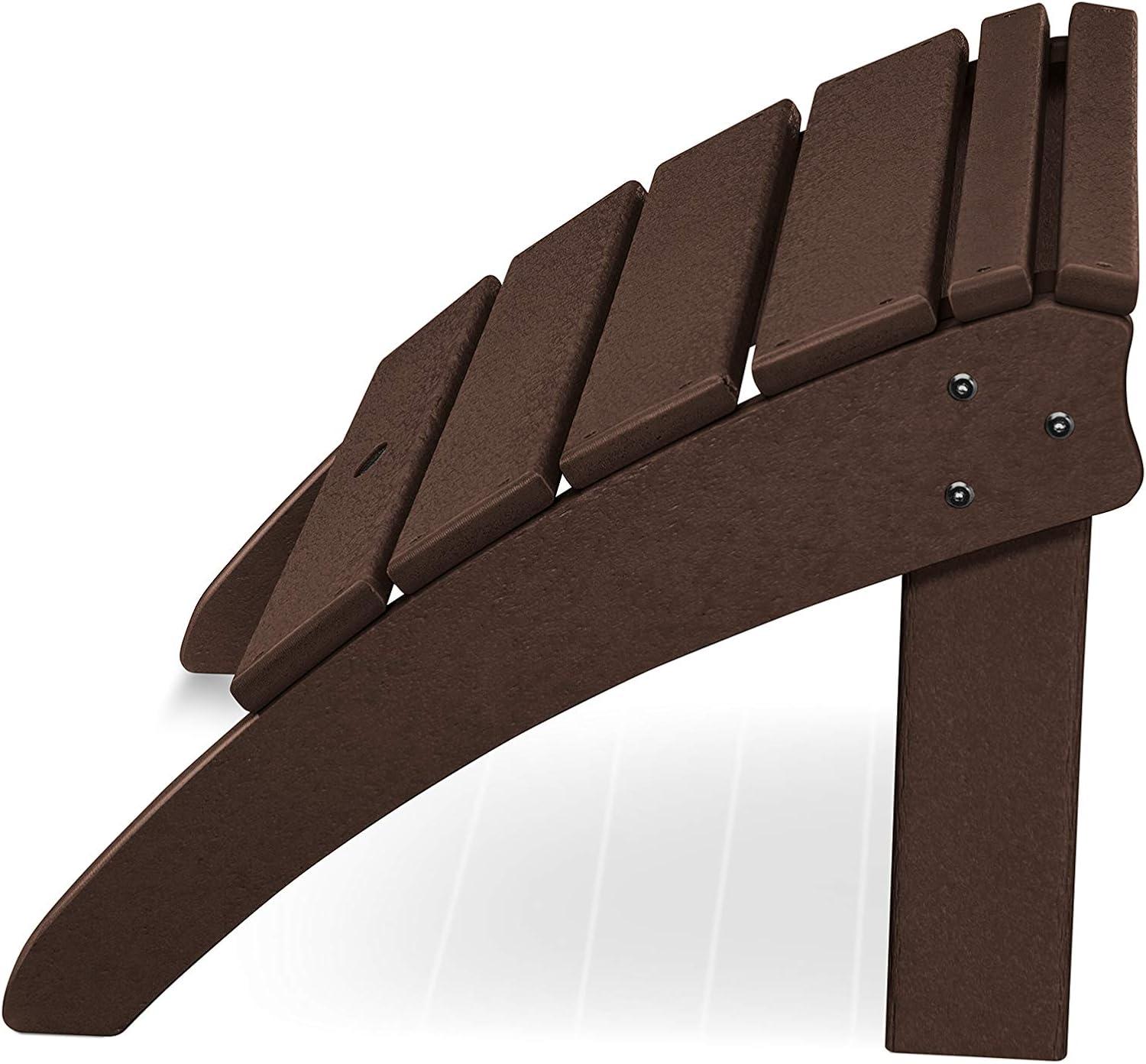 image:imagePOLYWOOD SHO22MA Seashell Adirondack Chair Ottoman Mahogany