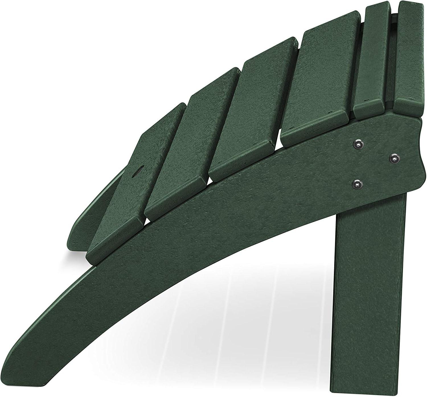 image:imagePOLYWOOD SHO22TE Seashell Adirondack Chair Ottoman TeakGreen