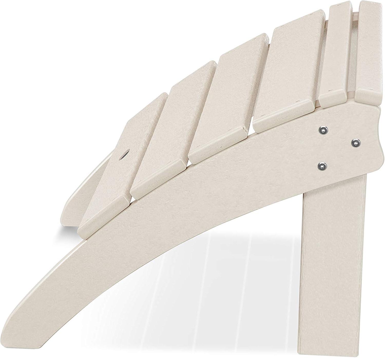 image:imagePOLYWOOD SHO22TE Seashell Adirondack Chair Ottoman TeakSand