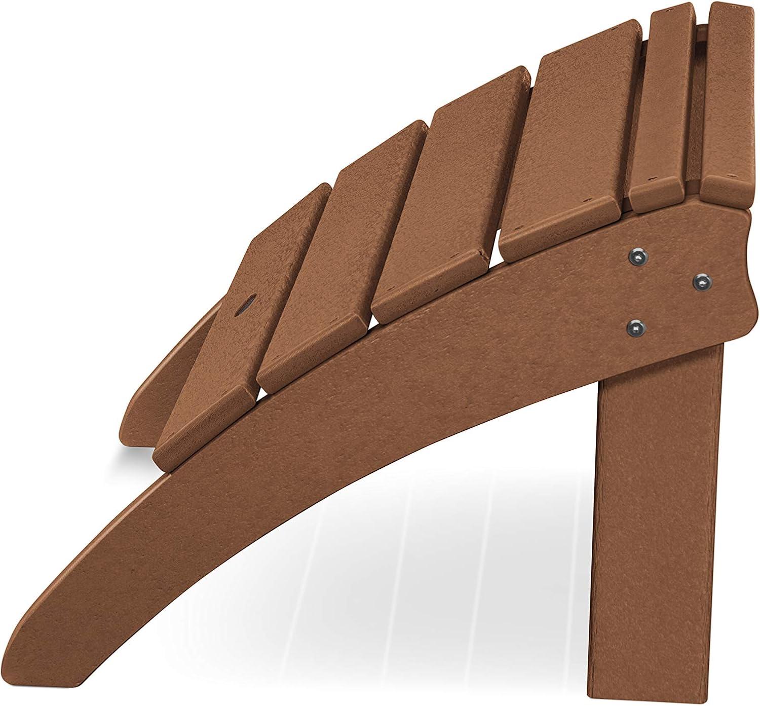 image:imagePOLYWOOD SHO22TE Seashell Adirondack Chair Ottoman TeakTeak