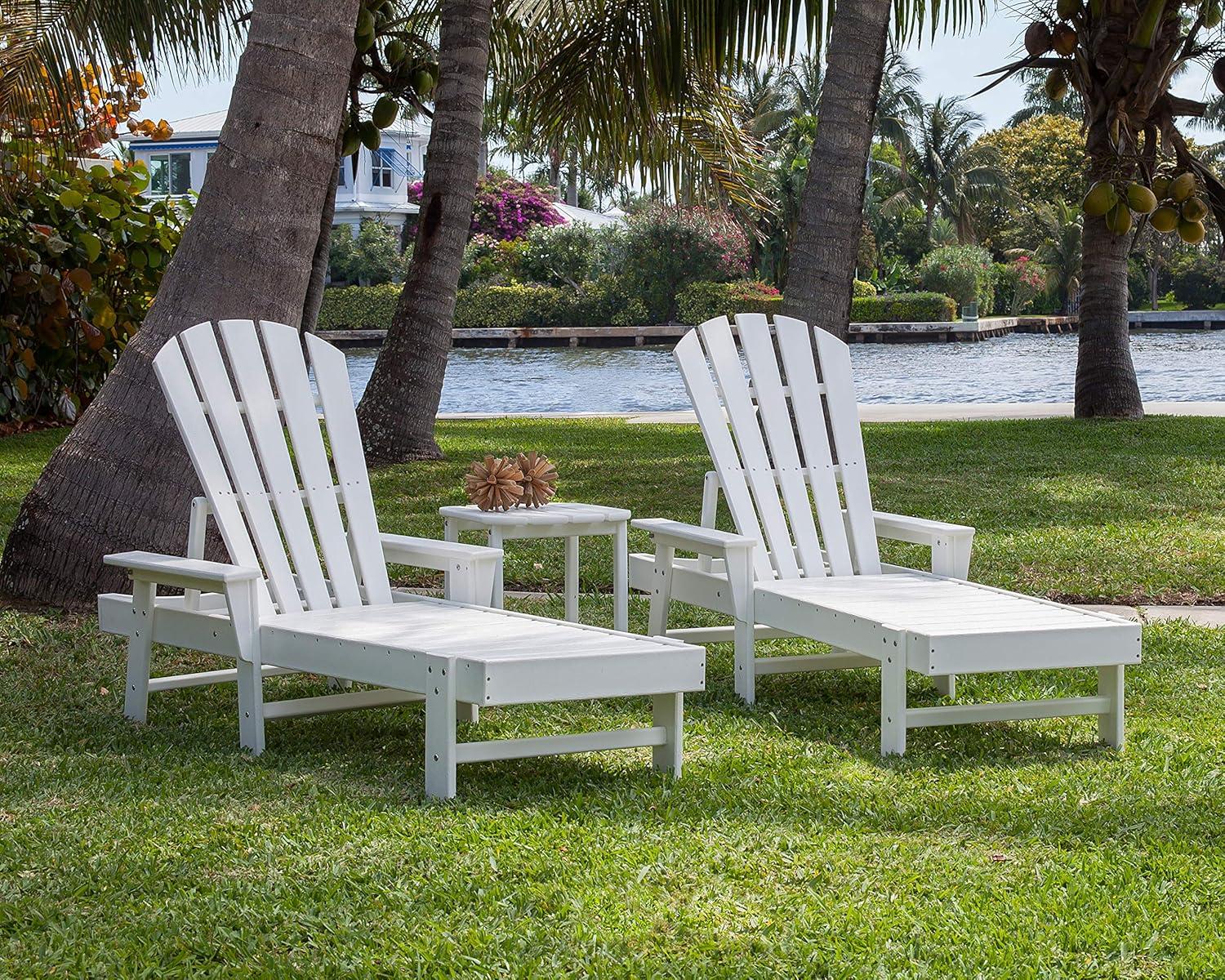 image:imagePOLYWOOD South Beach Chaise Set WhiteTeak