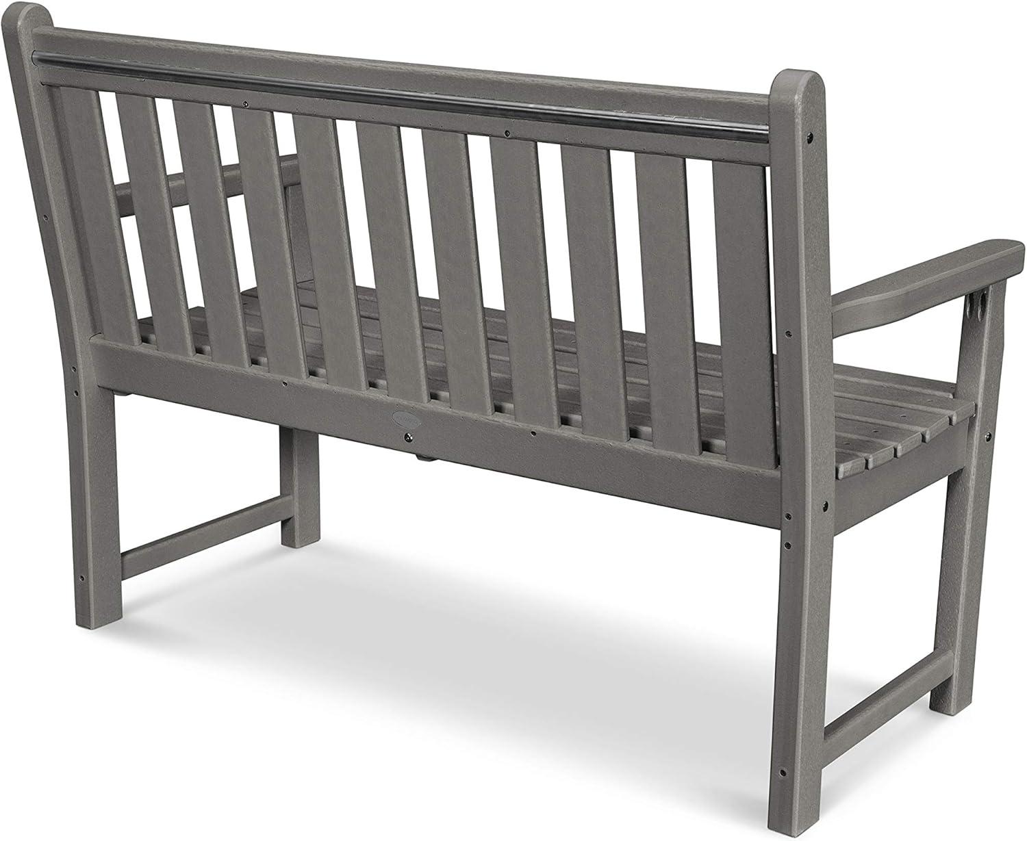 image:imagePOLYWOOD TGB48WH Traditional Garden 48 Bench WhiteBlack