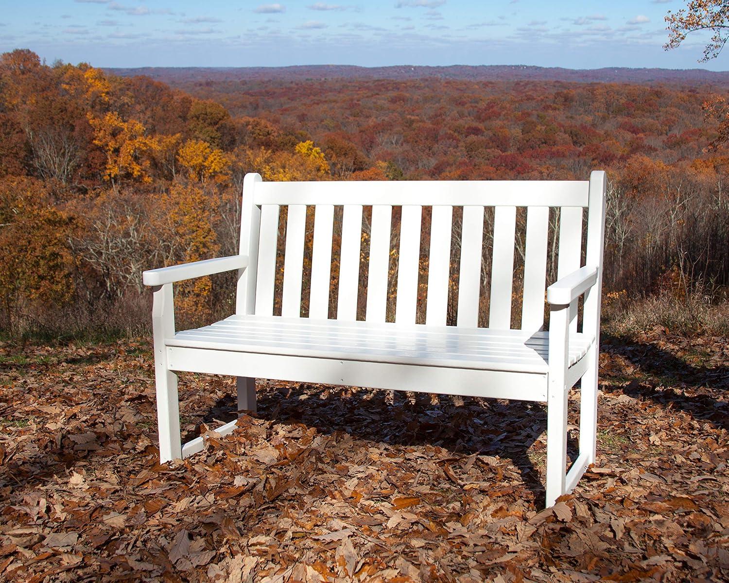 image:imagePOLYWOOD TGB48WH Traditional Garden 48 Bench WhiteBlack