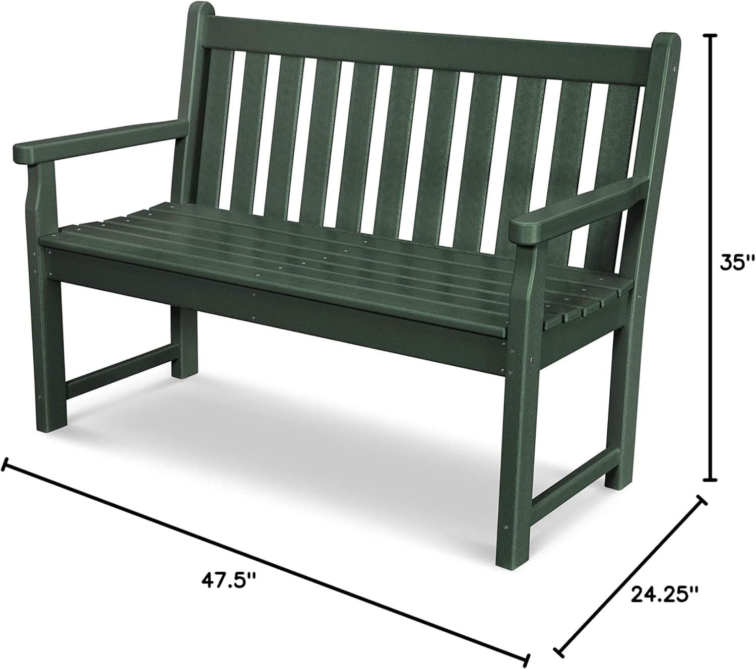 image:imagePOLYWOOD TGB48WH Traditional Garden 48 Bench WhiteGreen