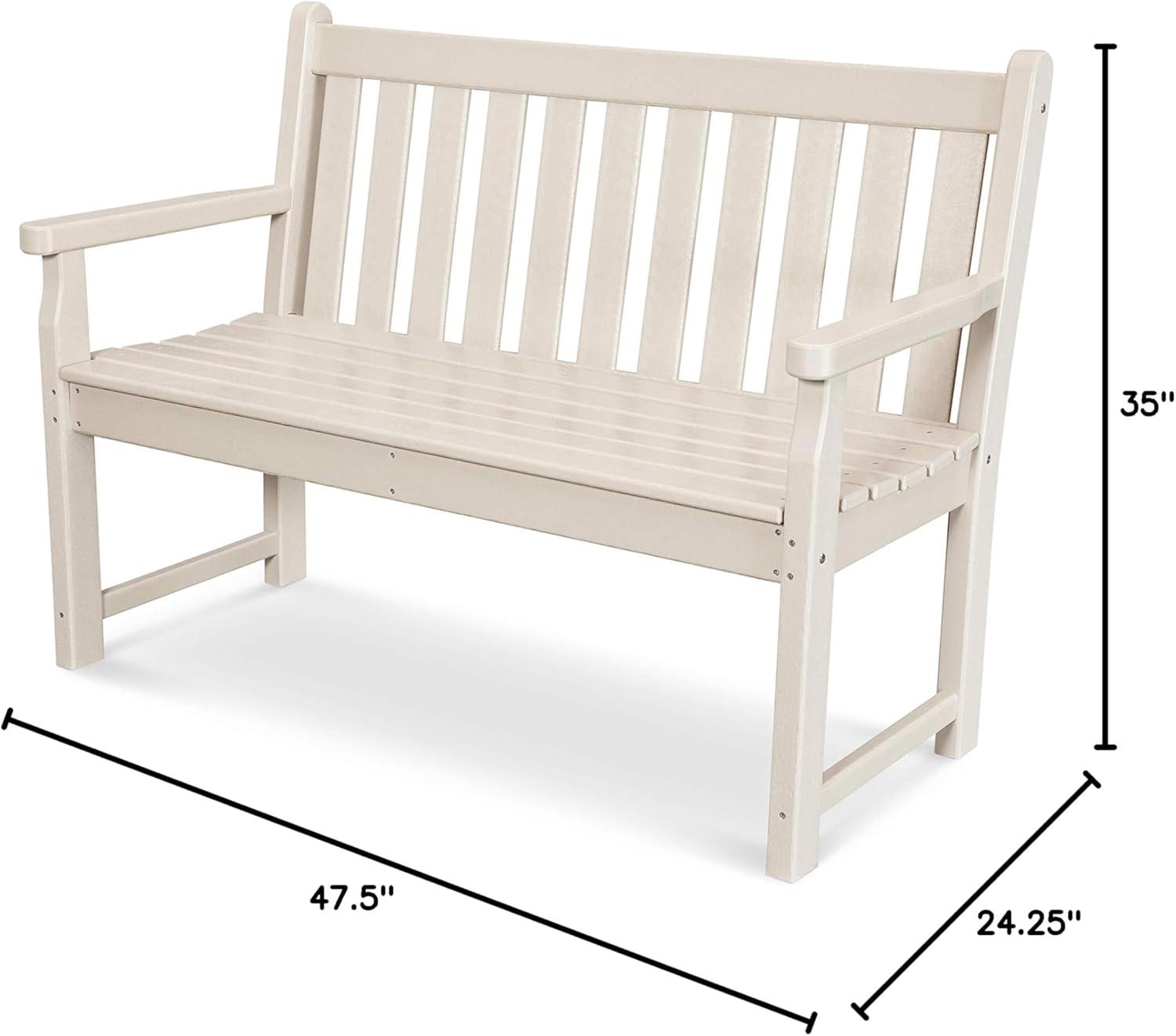 image:imagePOLYWOOD TGB48WH Traditional Garden 48 Bench WhiteSand