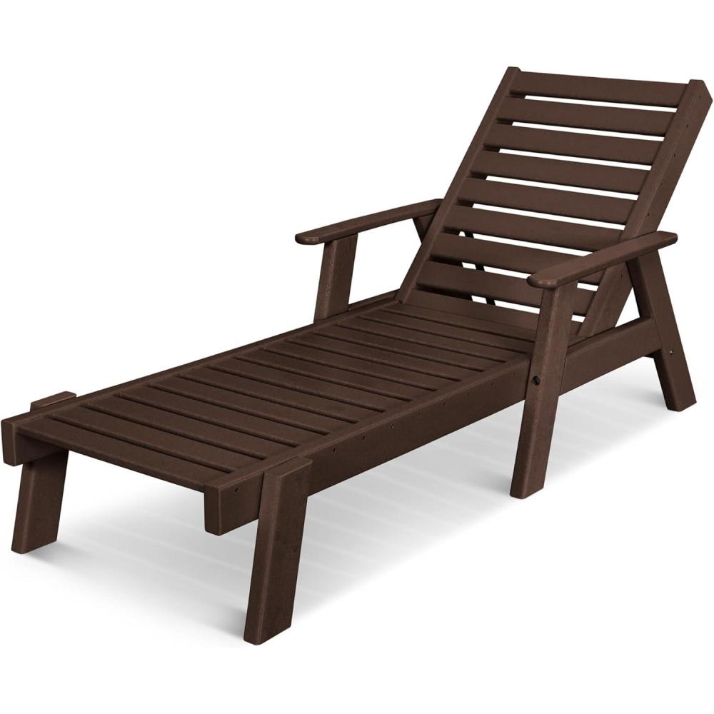 image:imagePOLYWOOD AC26781WH Captain Chaise with Arms WhiteMahogany