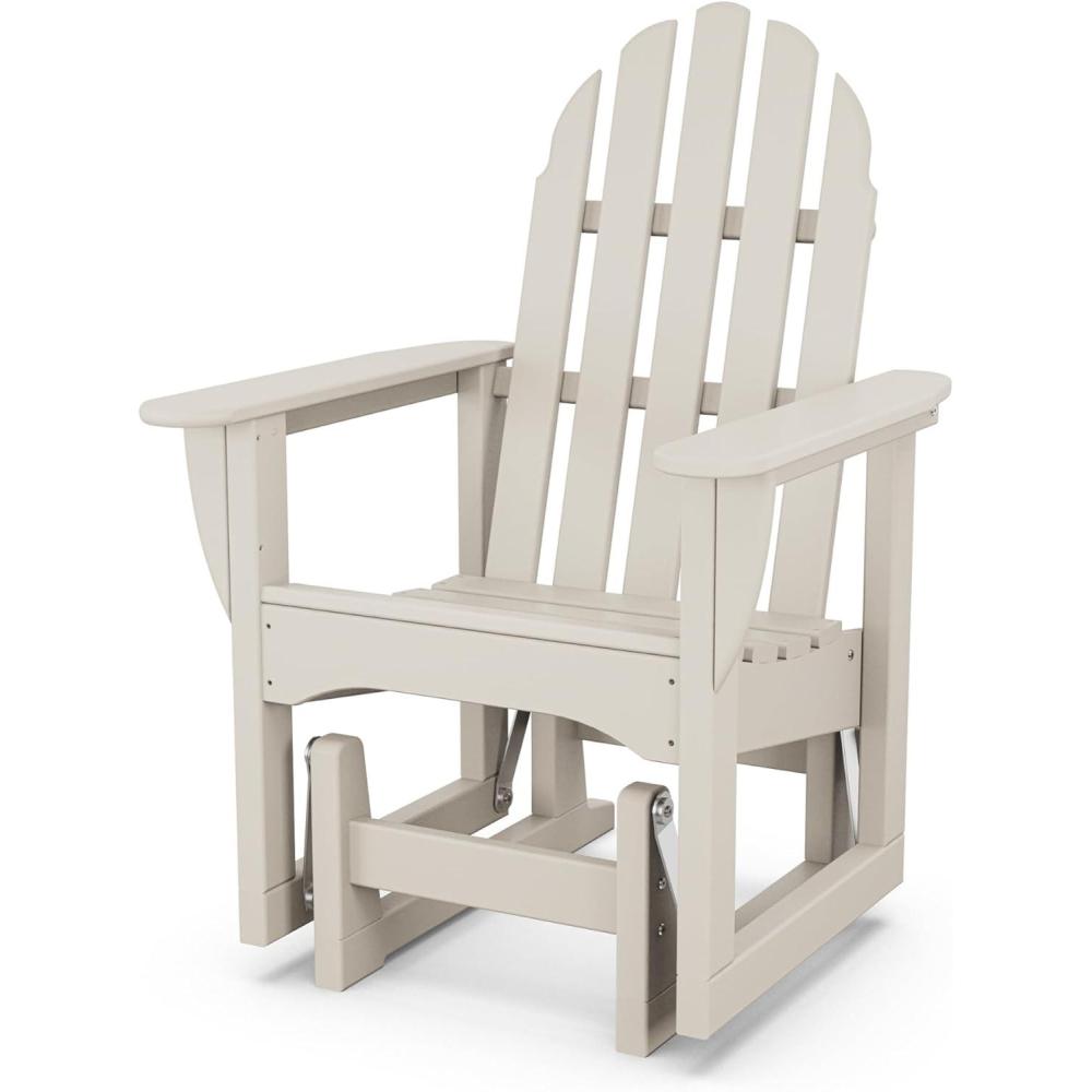 image:imagePOLYWOOD ADSGL1SA Classic Adirondack Glider Chair SandSand