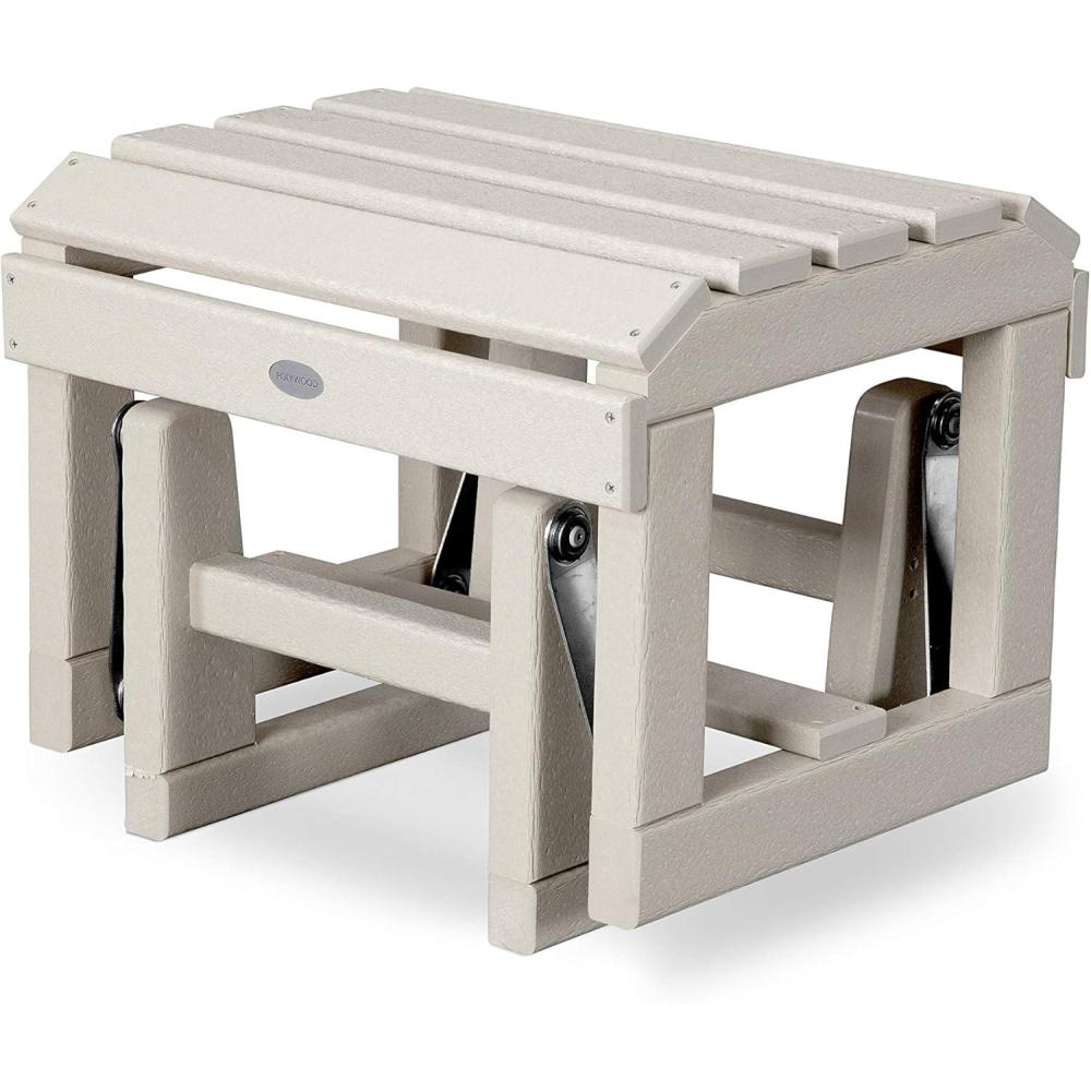 image:imagePOLYWOOD Classic Adirondack Glider Ottoman Slate GreySand