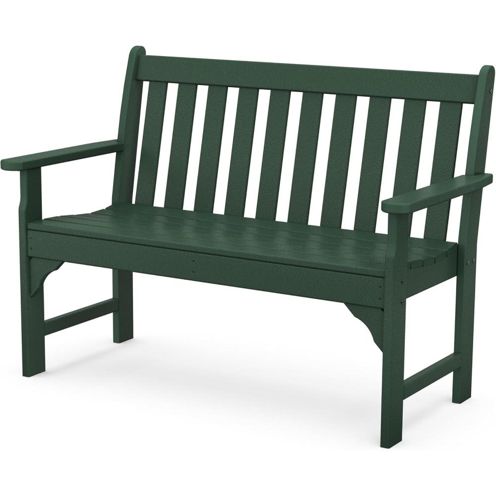 image:imagePOLYWOOD GNB48BL Vineyard 48 Bench BlackGreen