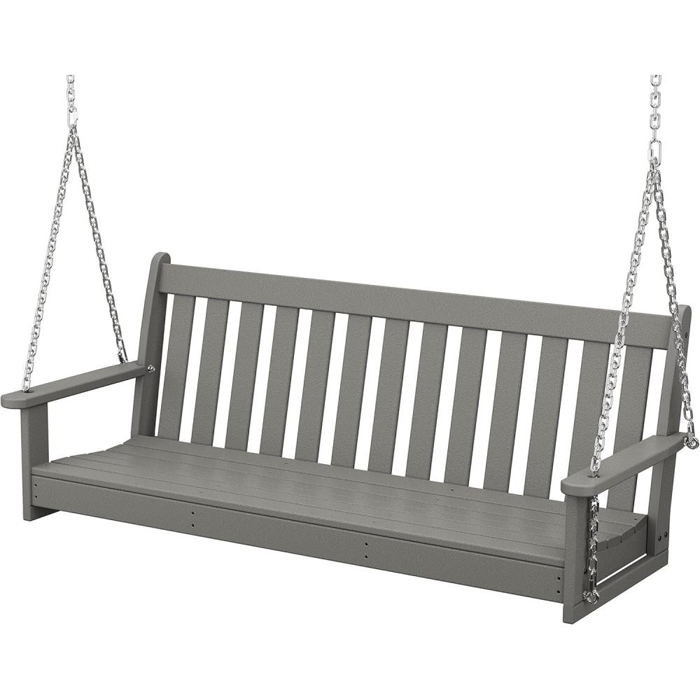 image:imagePOLYWOOD GNS60WH Vineyard 60 Swing WhiteSlate Grey