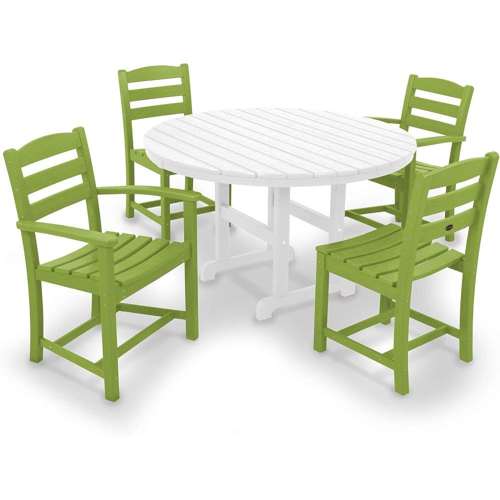 image:imagePOLYWOOD La Casa Caf Dining Set WhiteLime White