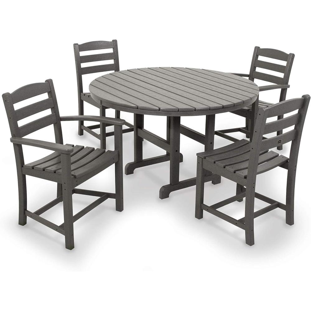 image:imagePOLYWOOD La Casa Caf Dining Set WhiteSlate Grey