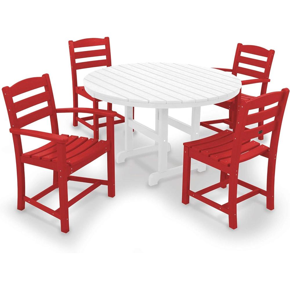 image:imagePOLYWOOD La Casa Caf Dining Set WhiteSunset Red White