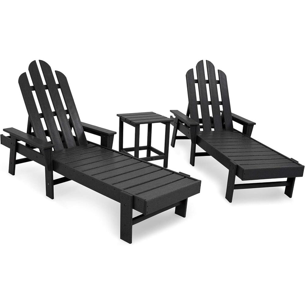 image:imagePOLYWOOD Long Island Chaise Set WhiteBlack