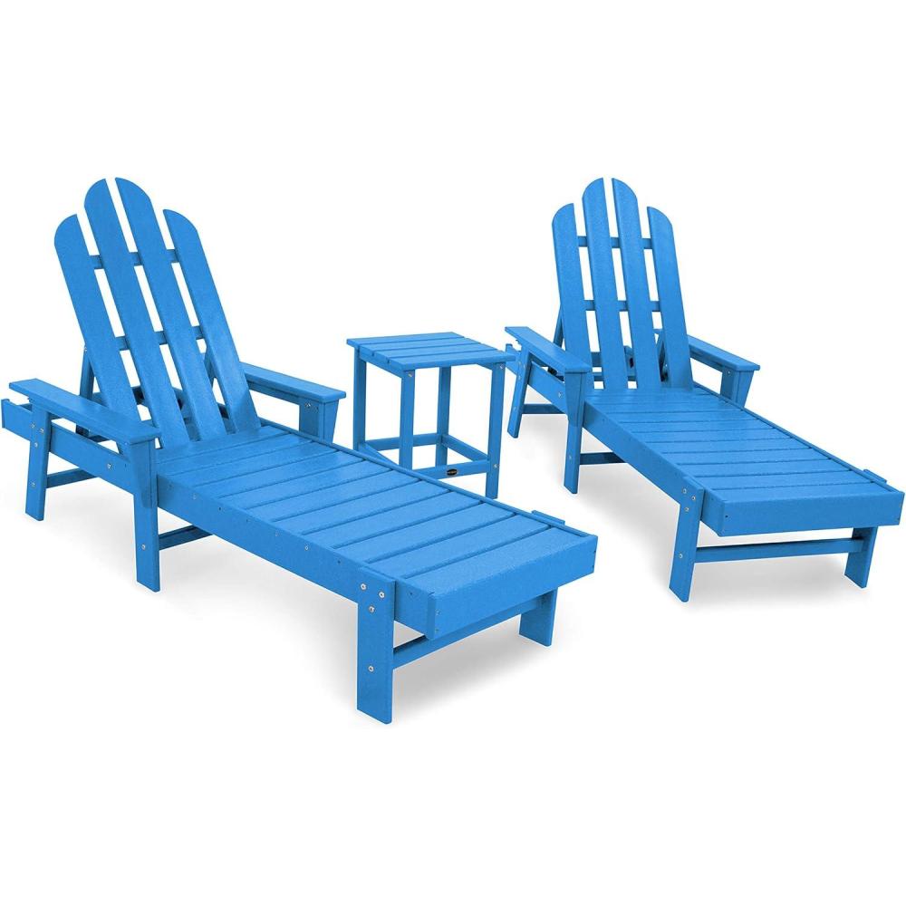 image:imagePOLYWOOD Long Island Chaise Set WhitePacific Blue